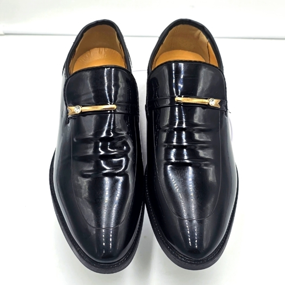 Men’s Classic Black Slip-On Oxford Dress Shoes – Size 6.5 / EU 38 New No Box